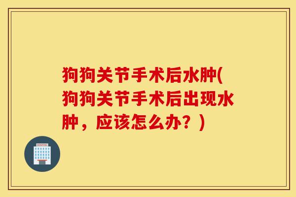 狗狗关节手术后水肿(狗狗关节手术后出现水肿，应该怎么办？)