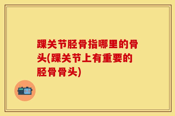 踝关节胫骨指哪里的骨头(踝关节上有重要的胫骨骨头)