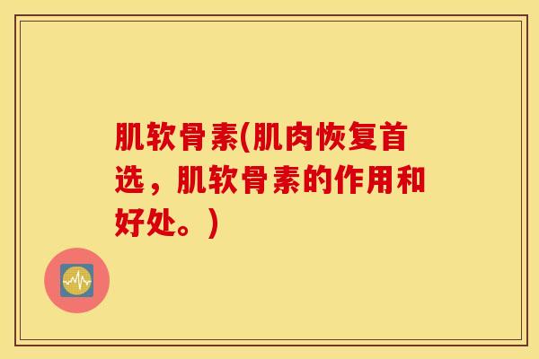 肌软骨素(肌肉恢复首选，肌软骨素的作用和好处。)