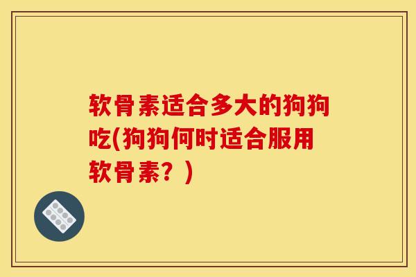 软骨素适合多大的狗狗吃(狗狗何时适合服用软骨素？)