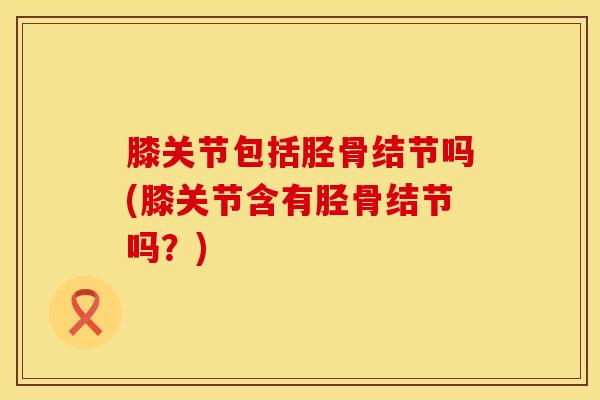 膝关节包括胫骨结节吗(膝关节含有胫骨结节吗？)