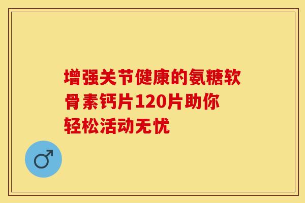 增强关节健康的氨糖软骨素钙片120片助你轻松活动无忧
