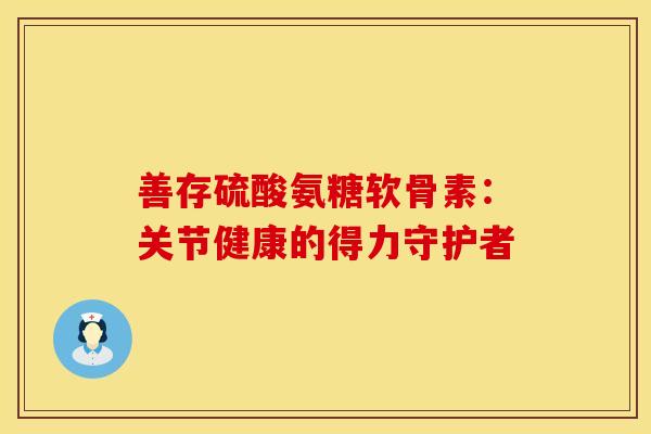 善存硫酸氨糖软骨素：关节健康的得力守护者