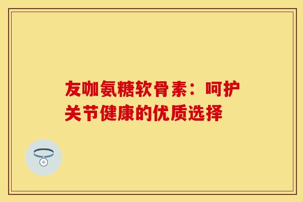 友咖氨糖软骨素：呵护关节健康的优质选择