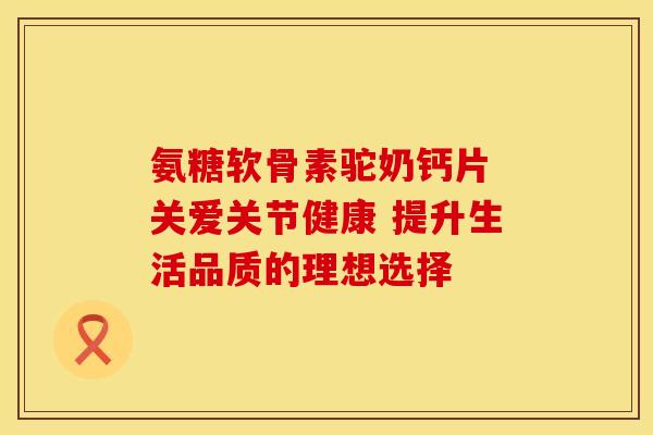 氨糖软骨素驼奶钙片 关爱关节健康 提升生活品质的理想选择