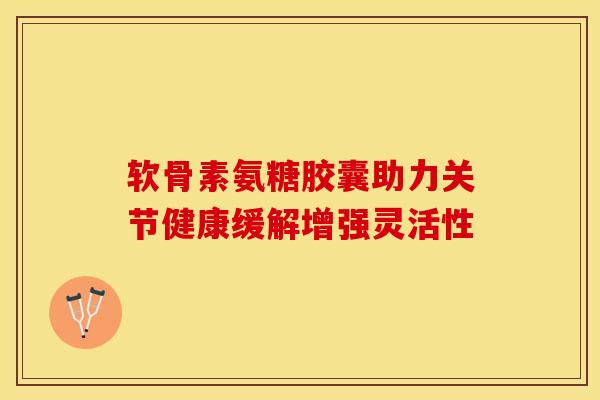 软骨素氨糖胶囊助力关节健康缓解增强灵活性
