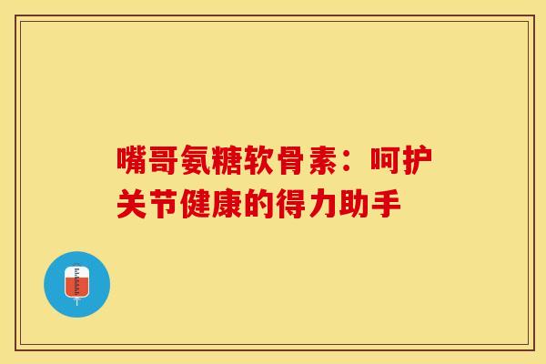 嘴哥氨糖软骨素：呵护关节健康的得力助手