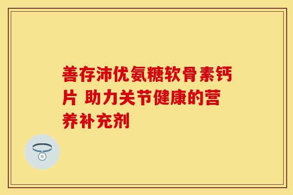 善存沛优氨糖软骨素钙片 助力关节健康的营养补充剂