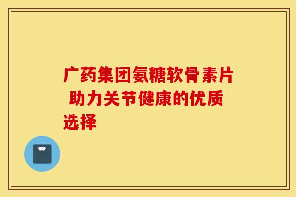 广药集团氨糖软骨素片 助力关节健康的优质选择