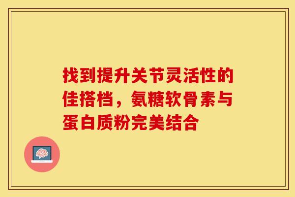 找到提升关节灵活性的佳搭档，氨糖软骨素与蛋白质粉完美结合