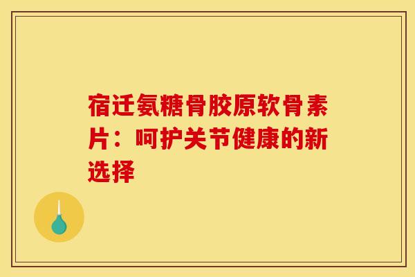 宿迁氨糖骨胶原软骨素片:呵护关节健康的新选择 宿迁氨糖骨胶原软骨素片:呵护关节健康的新选择