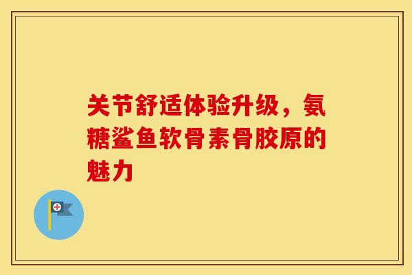 关节舒适体验升级，氨糖鲨鱼软骨素骨胶原的魅力