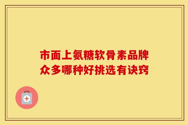 市面上氨糖软骨素品牌众多哪种好挑选有诀窍 市面上氨糖软骨素品牌众多哪种好挑选有诀窍