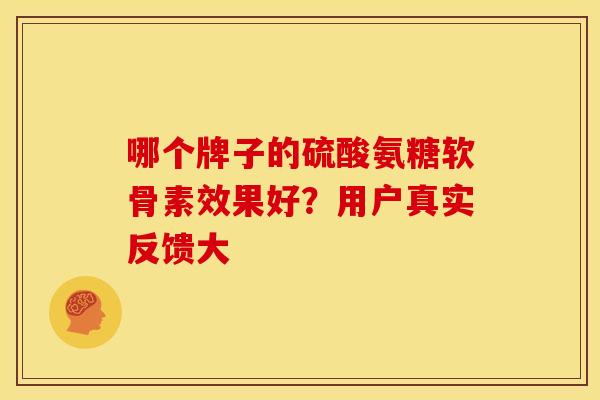 哪个牌子的硫酸氨糖软骨素效果好？用户真实反馈大