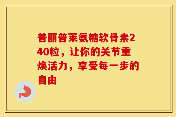 普丽普莱氨糖软骨素240粒，让你的关节重焕活力，享受每一步的自由