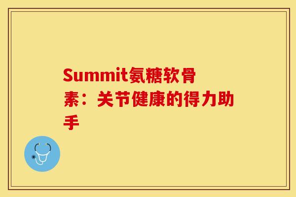 Summit氨糖软骨素：关节健康的得力助手