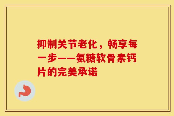 抑制关节老化，畅享每一步——氨糖软骨素钙片的完美承诺