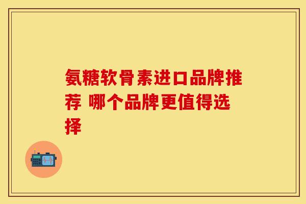 氨糖软骨素进口品牌推荐 哪个品牌更值得选择