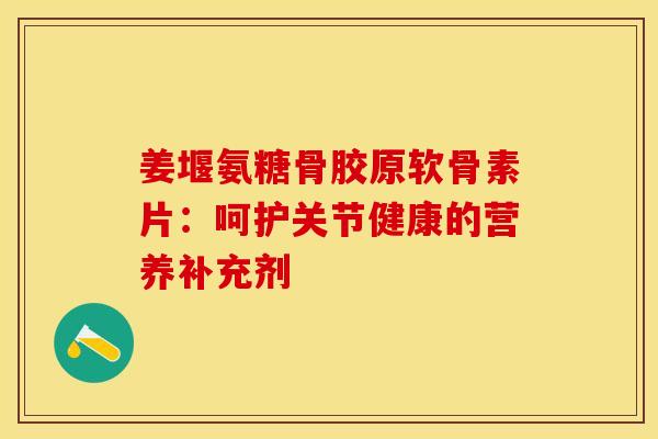 姜堰氨糖骨胶原软骨素片：呵护关节健康的营养补充剂