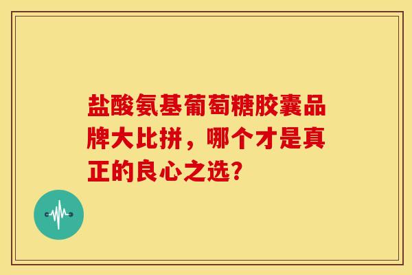 盐酸氨基葡萄糖胶囊品牌大比拼，哪个才是真正的良心之选？