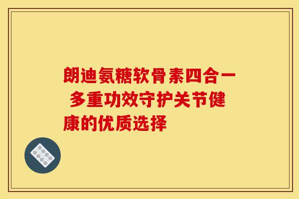 朗迪氨糖软骨素四合一 多重功效守护关节健康的优质选择 朗迪氨糖软骨素四合一 多重功效守护关节健康的优质选择