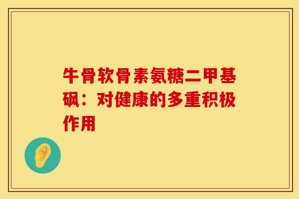 牛骨软骨素氨糖二甲基砜：对健康的多重积极作用