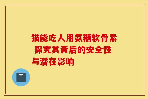 猫能吃人用氨糖软骨素 探究其背后的安全性与潜在影响