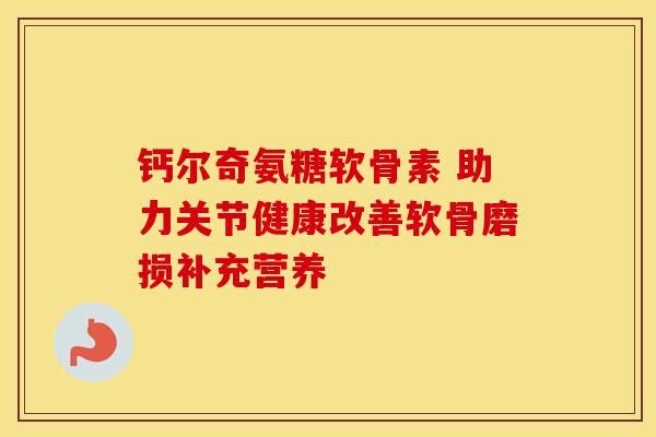 钙尔奇氨糖软骨素 助力关节健康改善软骨磨损补充营养