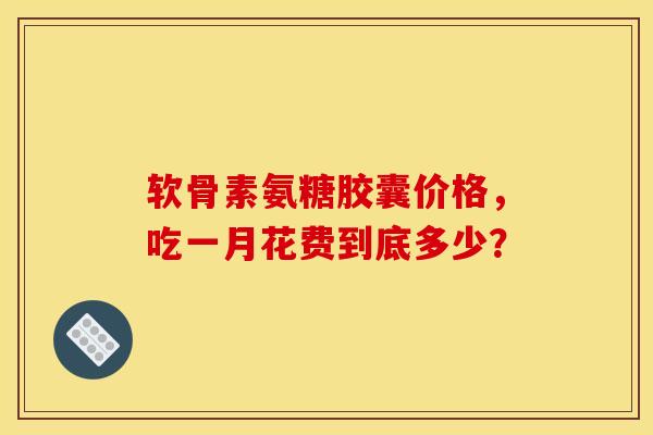 软骨素氨糖胶囊价格，吃一月花费到底多少？