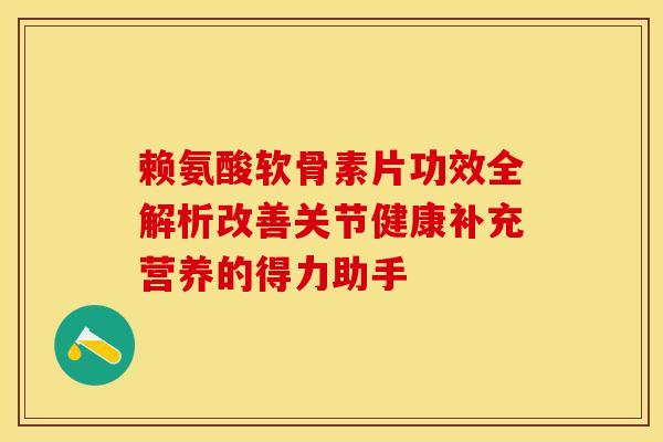 赖氨酸软骨素片功效全解析改善关节健康补充营养的得力助手