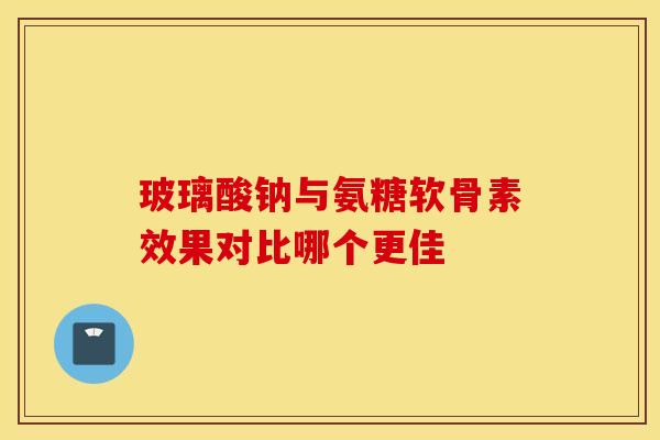 玻璃酸钠与氨糖软骨素效果对比哪个更佳