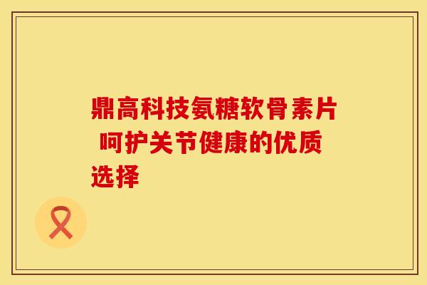 鼎高科技氨糖软骨素片 呵护关节健康的优质选择