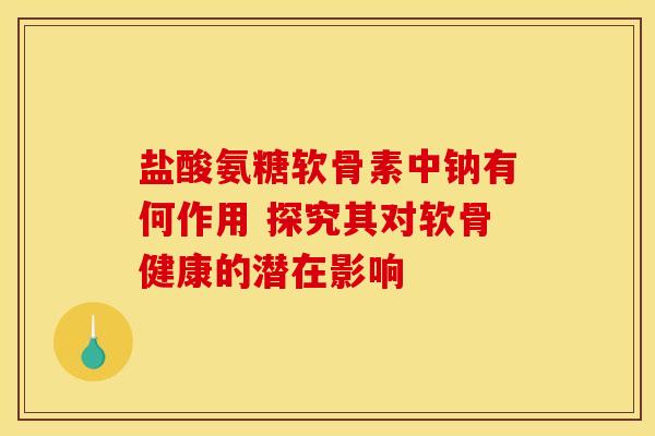 盐酸氨糖软骨素中钠有何作用 探究其对软骨健康的潜在影响