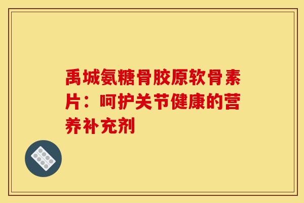 禹城氨糖骨胶原软骨素片:呵护关节健康的营养补充剂 禹城氨糖骨胶原软骨素片:呵护关节健康的营养补充剂